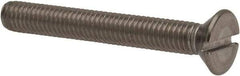 Value Collection - #10-32 UNF, 1-1/2" OAL Slotted Drive Machine Screw - Flat Head, Grade 316 Stainless Steel, Uncoated, Without Washer - Caliber Tooling