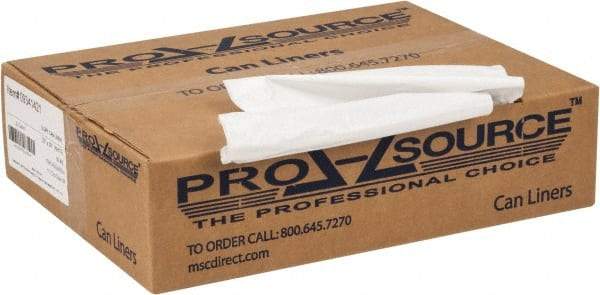 PRO-SOURCE - 0.8 mil Thick, Household/Office Trash Bags - 33" Wide x 39" High, White - Caliber Tooling