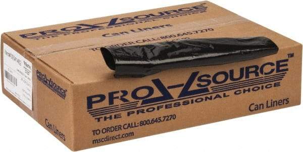 PRO-SOURCE - 1 mil Thick, Heavy-Duty Trash Bags - 38" Wide x 58" High, Black - Caliber Tooling