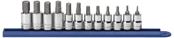 GearWrench - 12 Piece 3/8" Drive Metric Hex Bit Socket Set - 2 to 12mm Hex - Caliber Tooling