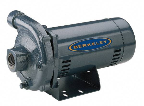 Berkeley - ODP Motor, 208-230/460 Volt, 3 Phase, 1/2 HP, Cast Iron Straight Pump - 1-1/4 Inch Inlet, 1 Inch Outlet, 83 Max Head psi, Brass Impeller - Caliber Tooling