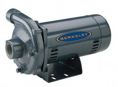 Berkeley - ODP Motor, 208-230/460 Volt, 3 Phase, 1 HP, Cast Iron Straight Pump - 1-1/4 Inch Inlet, 1 Inch Outlet, 113 Max Head psi, Brass Impeller - Caliber Tooling