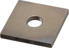 Mitutoyo - 0.104" Square Steel Gage Block - Accuracy Grade 0, Includes Certificate of Inspection - Caliber Tooling