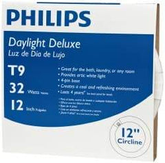 Philips - 32 Watt Fluorescent Tubular 4 Pin Lamp - 6,500°K Color Temp, 1,570 Lumens, T9, 12,000 hr Avg Life - Caliber Tooling