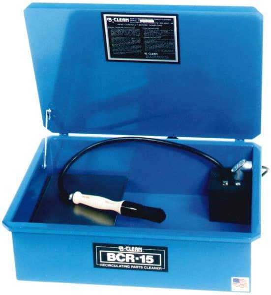 Build-All - Bench Top Solvent-Based Parts Washer - 5 Gal Max Operating Capacity, Steel Tank, 120 Input Volts - Caliber Tooling