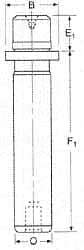 Dayton Lamina - 1" Diam x 4-3/16" Long Demountable Ball Bearing Guide Post - 5/16-18, 1-5/16" Collar OD, 1-3/16" Above Collar, Hardened Steel - Caliber Tooling