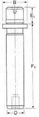 Dayton Lamina - 1-1/4" Diam x 8-15/16" Long Demountable Ball Bearing Guide Post - 5/16-18, 1-9/16" Collar OD, 1-3/16" Above Collar, Hardened Steel - Caliber Tooling