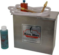 Kool Mist - 1 Outlet, 1 Gal Tank Capacity, Stainless Steel Tank Mist Coolant System - 4' Coolant Line Length, 6" Hose Length, 5/16" Nozzle Diam - Caliber Tooling