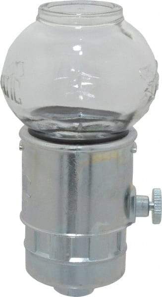 Trico - 1 Outlet, Glass Bowl, 4 Ounce Constant-Level Oil Reservoir - 1/4 NPT Outlet, 2-11/16" Diam x 5-3/4" High - Caliber Tooling