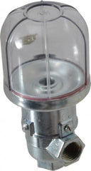 Trico - 1 Outlet, Plastic Bowl, 2 Ounce Constant-Level Oil Reservoir - 1/4 NPT Outlet, 1-15/16" Diam x 4-3/8" High - Caliber Tooling