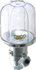 Trico - 1 Outlet, Plastic Bowl, 4 Ounce Constant-Level Oil Reservoir - 1/4 NPT Outlet, 2-5/16" Diam x 5-1/16" High - Caliber Tooling