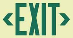 NMC - Exit, Plastic Exit Sign - 13" Wide x 7-1/2" High, Glow-in-the-Dark - Caliber Tooling