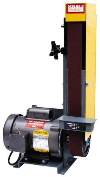 Kalamazoo - 48 Inch Long x 2 Inch Wide Horizontal and Vertical Belt Sanding Machine - 4,500 Ft./min Belt Speed, 1/2 Hp, Single Phase - Caliber Tooling