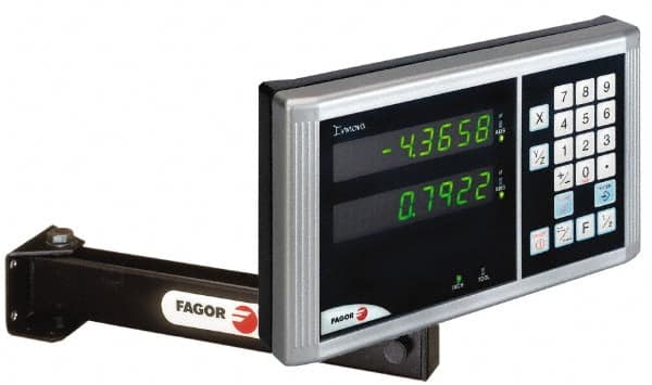 Fagor - 2 Axis, 18" X-Axis Travel, 8" Y-Axis Travel, 18" Z-Axis Travel, Grinding DRO System - 0.0002"/0.0005" Resolution, 5µm Accuracy, LED Display - Caliber Tooling