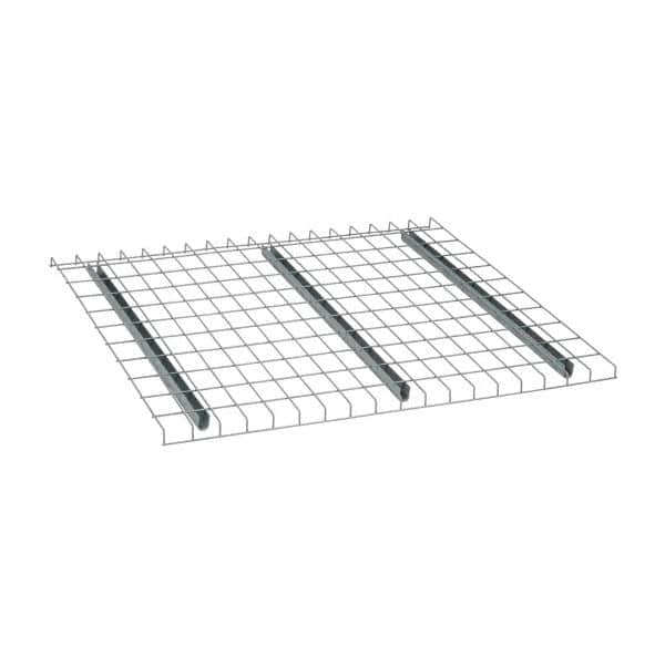 Nashville Wire - 46" Wide, 1-1/2" High, Open Shelving Welded Wire Decking - Steel, 42" Deep, Use with Pallet Racks - Caliber Tooling