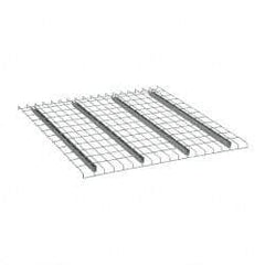 Nashville Wire - 46" Wide, 1-1/2" High, Open Shelving Welded Wire Decking - Steel, 48" Deep, Use with Pallet Racks - Caliber Tooling