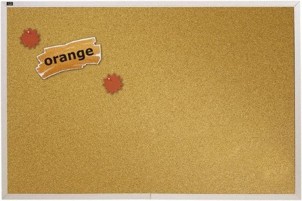 Quartet - 96" Wide x 48" High Open Cork Bulletin Board - Natural (Color) - Caliber Tooling