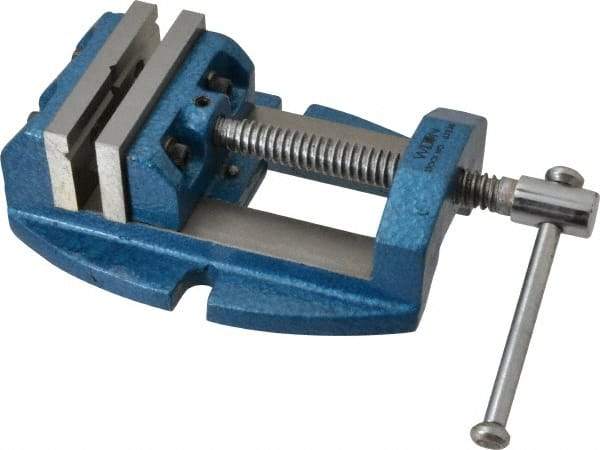 Wilton - 2-3/4" Jaw Opening Capacity x 1-7/8" Throat Depth, Horizontal Drill Press Vise - 3" Wide x 1-7/8" High Jaw, Stationary Base, Standard Speed, 8-1/2" OAL x 3.2" Overall Height, Cast Iron - Caliber Tooling