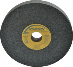 Norton - 8" Diam x 1-1/4" Hole x 1" Thick, J Hardness, 60 Grit Surface Grinding Wheel - Silicon Carbide, Type 1, Medium Grade, 3,600 Max RPM, Vitrified Bond, No Recess - Caliber Tooling