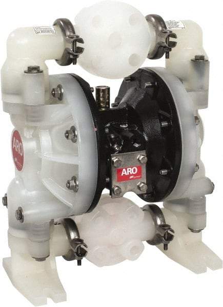 ARO/Ingersoll-Rand - 1" NPT, Nonmetallic, Air Operated Diaphragm Pump - Nitrile Diaphragm, Polypropylene Housing - Caliber Tooling