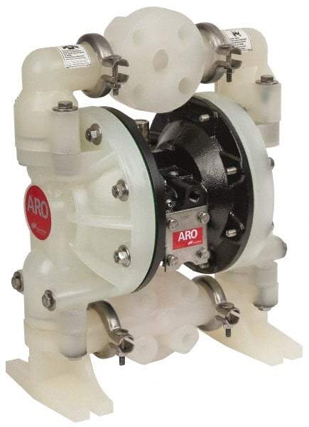 ARO/Ingersoll-Rand - 1" NPT, Nonmetallic, Air Operated Diaphragm Pump - PTFE Diaphragm, Polypropylene Housing - Caliber Tooling