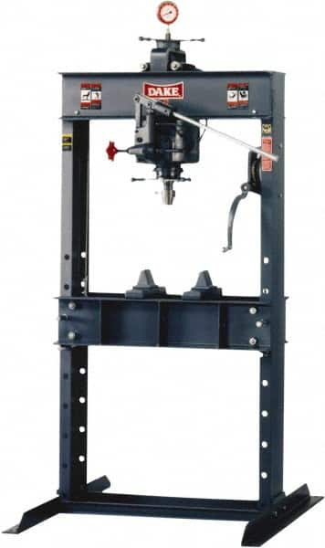 Dake - 50 Ton Manual Shop Press - 4 Inch Stroke - Caliber Tooling