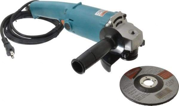 Makita - 5" Wheel Diam, 10,000 RPM, Corded Angle & Disc Grinder - 5/8-11 Spindle, 115 Volts, 9 Amps - Caliber Tooling