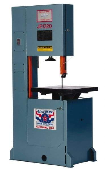 Roll-In Saw - 20 Inch Throat Capacity, Vertical Bandsaw - 70 to 500 SFPM, 2 HP, Three Phase - Caliber Tooling