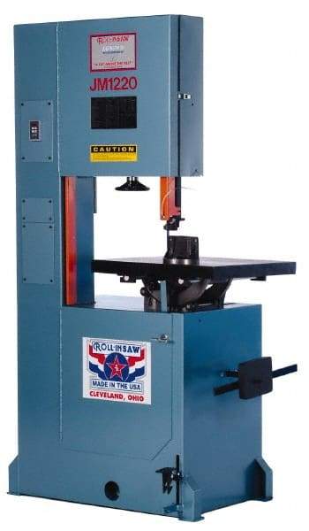 Roll-In Saw - 20 Inch Throat Capacity, Vertical Bandsaw - 70 to 500 SFPM, 2 HP, Three Phase - Caliber Tooling