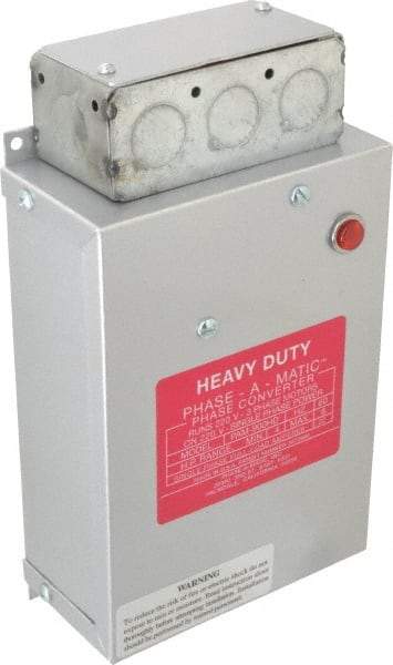 Made in USA - 4 to 8 hp Static Phase Converter - Caliber Tooling