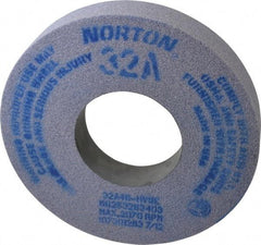 Norton - 12" Diam x 5" Hole x 2" Thick, H Hardness, 46 Grit Surface Grinding Wheel - Aluminum Oxide, Type 1, Coarse Grade, 2,070 Max RPM, Vitrified Bond, No Recess - Caliber Tooling