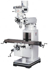 Vectrax - 10" Table Width x 54" Table Length, Variable Speed Pulley Control, 3 Phase Knee Milling Machine - NT40 Spindle Taper, 5 hp - Caliber Tooling