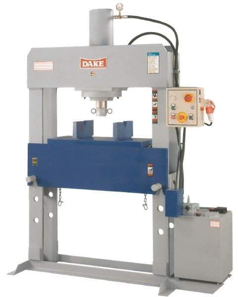 Dake - 40 Ton Hydraulic Shop Press - 19 Inch Stroke, 2 HP, 3 Phase - Caliber Tooling