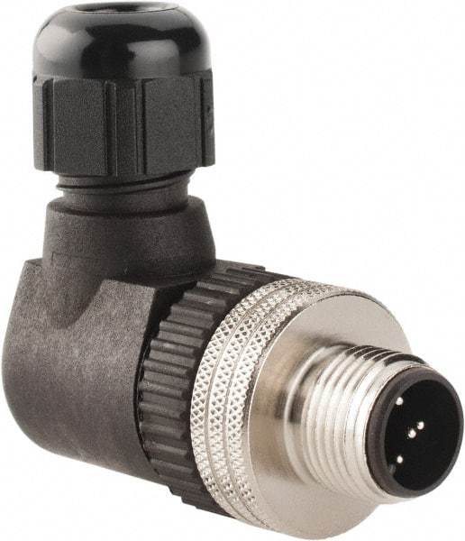 Brad Harrison - 4 Amp, Male 90° Field Attachable Connector Sensor and Receptacle - 30 VAC, 36 VDC, IP67 Ingress Rating - Caliber Tooling