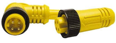 Brad Harrison - 7 Amp, Female Straight, Male Straight Cordset Sensor and Receptacle - 600 Volt, 1.83m Cable Length, IP67 Ingress Rating - Caliber Tooling