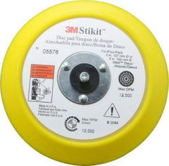 3M - 6" Diam Adhesive/PSA Disc Backing Pad - 3/4" Shank Diam, Medium Density, 10,000 RPM - Caliber Tooling