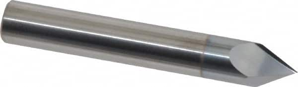 Accupro - 3/8" Diam 2 Flute Single End Solid Carbide Chamfer Mill - Caliber Tooling