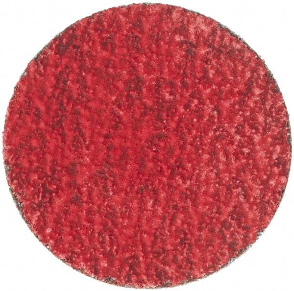 Merit Abrasives - 1-1/2" Disc Diam, 60 Grit, Ceramic Quick Change Disc - Type S Attaching System, Coated, Medium Grade, 30,000 RPM - Caliber Tooling