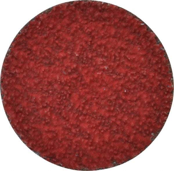 Merit Abrasives - 2" Disc Diam, 36 Grit, Ceramic Quick Change Disc - Type S Attaching System, Coated, Very Coarse Grade, 30,000 RPM - Caliber Tooling