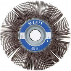 Merit Abrasives - 6" Diam, 120 Grit Ceramic Unmounted Flap Wheel - 1" Hole, 1" Wide, Coated, Fine Grade, 6,000 Max RPM , Cloth Backing - Caliber Tooling