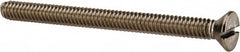 Value Collection - 1/4-20 UNC, 3" OAL Slotted Drive Machine Screw - Flat Head, Grade 316 Stainless Steel, Uncoated, Without Washer - Caliber Tooling