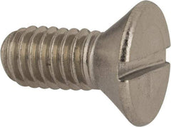 Value Collection - 5/16-18 UNC, 3/4" OAL Slotted Drive Machine Screw - Flat Head, Grade 316 Stainless Steel, Uncoated, Without Washer - Caliber Tooling