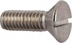 Value Collection - 5/16-18 UNC, 1" OAL Slotted Drive Machine Screw - Flat Head, Grade 316 Stainless Steel, Uncoated, Without Washer - Caliber Tooling