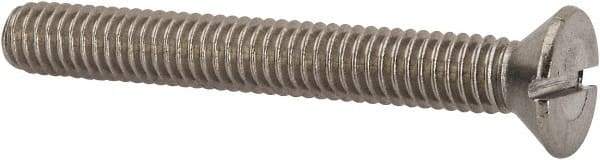 Value Collection - 5/16-18 UNC, 2-1/2" OAL Slotted Drive Machine Screw - Flat Head, Grade 316 Stainless Steel, Uncoated, Without Washer - Caliber Tooling