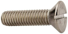 Value Collection - 3/8-16 UNC, 1-1/2" OAL Slotted Drive Machine Screw - Flat Head, Grade 316 Stainless Steel, Uncoated, Without Washer - Caliber Tooling