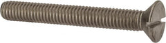 Value Collection - 3/8-16 UNC, 3" OAL Slotted Drive Machine Screw - Flat Head, Grade 316 Stainless Steel, Uncoated, Without Washer - Caliber Tooling