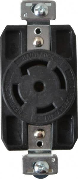 Cooper Wiring Devices - 120/208 VAC, 30 Amp, L21-30R NEMA, Self Grounding Receptacle - 4 Poles, 5 Wire, Female End, Black - Caliber Tooling