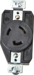 Cooper Wiring Devices - 125 VAC, 20 Amp, L5-20R NEMA, Self Grounding Receptacle - 2 Poles, 3 Wire, Female End, Black - Caliber Tooling