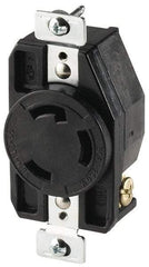 Cooper Wiring Devices - 480 VAC, 30 Amp, L8-30R NEMA, Self Grounding Receptacle - 2 Poles, 3 Wire, Female End, Black - Caliber Tooling