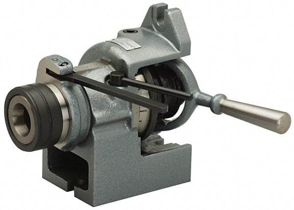 Yuasa - 5C Compatible, 24 Increment, Horizontal & Vertical Standard Collet Indexer - 4" High Center, 1-1/8" Max Collet Capacity, 4.02" Wide x 5.43" Deep Base, 7.76" Overall Height, Manual Operation - Caliber Tooling